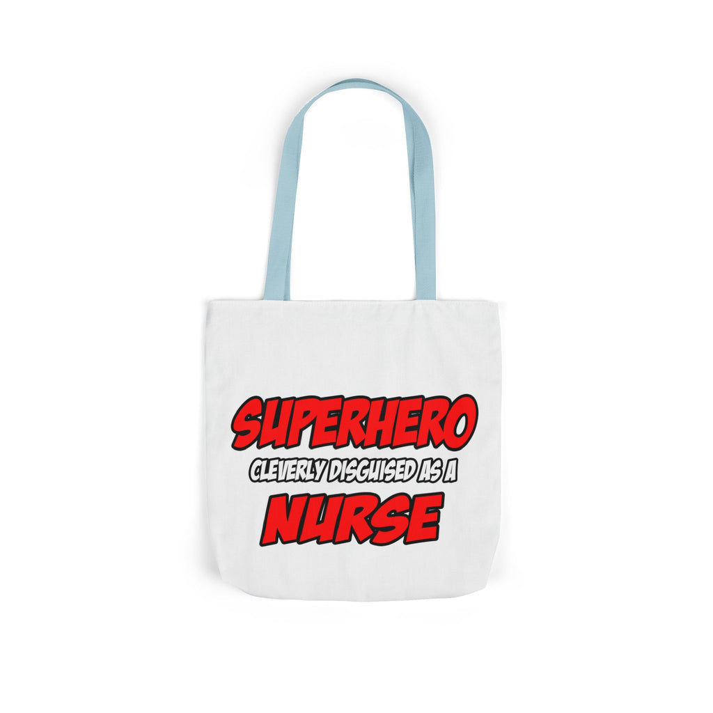 Superhero...Nurse - Canvas Tote Bag, 5-Color Straps