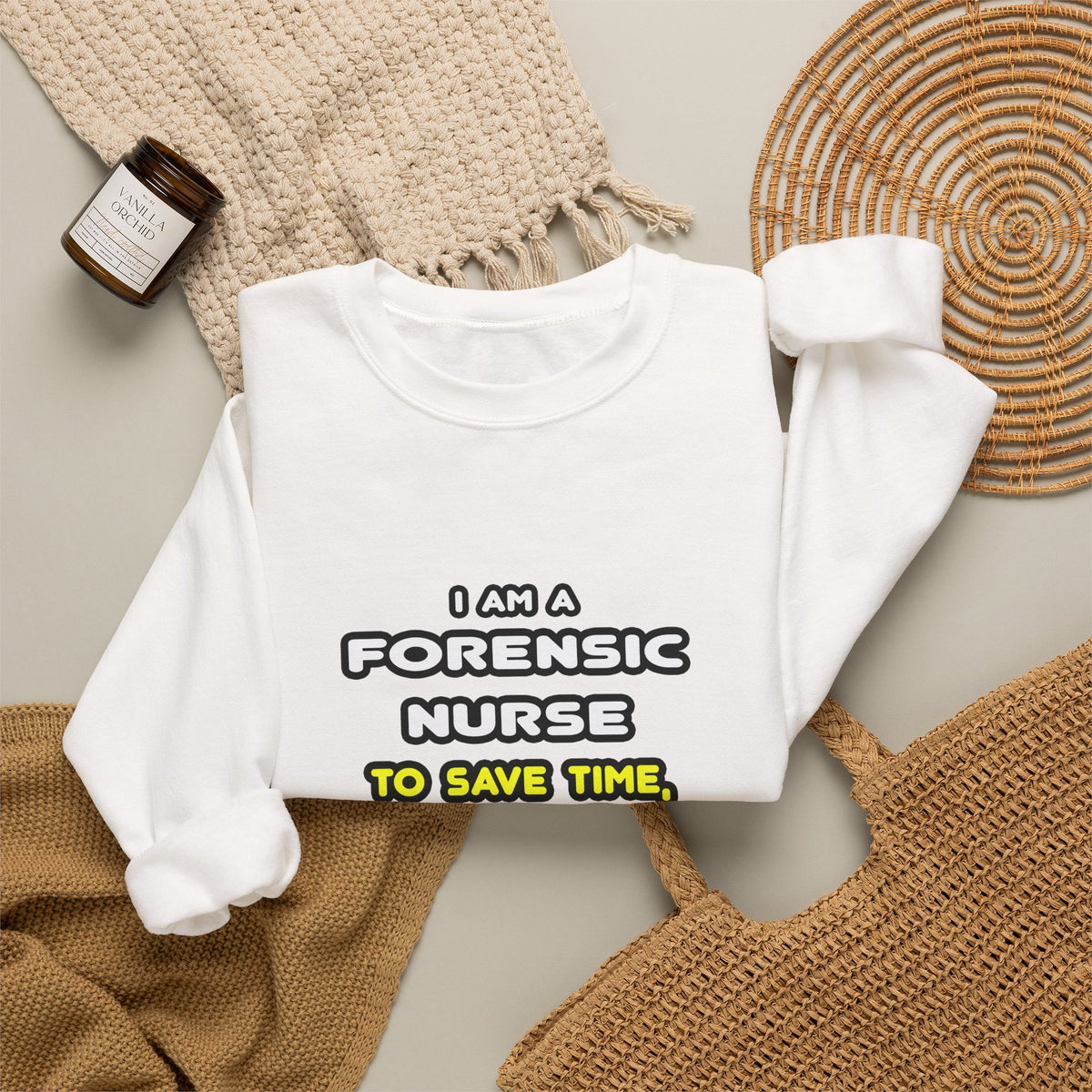 Funny Forensic Nurse T Shirts and Gifts - Unisex Heavy Blend™ Crewneck Sweatshirt