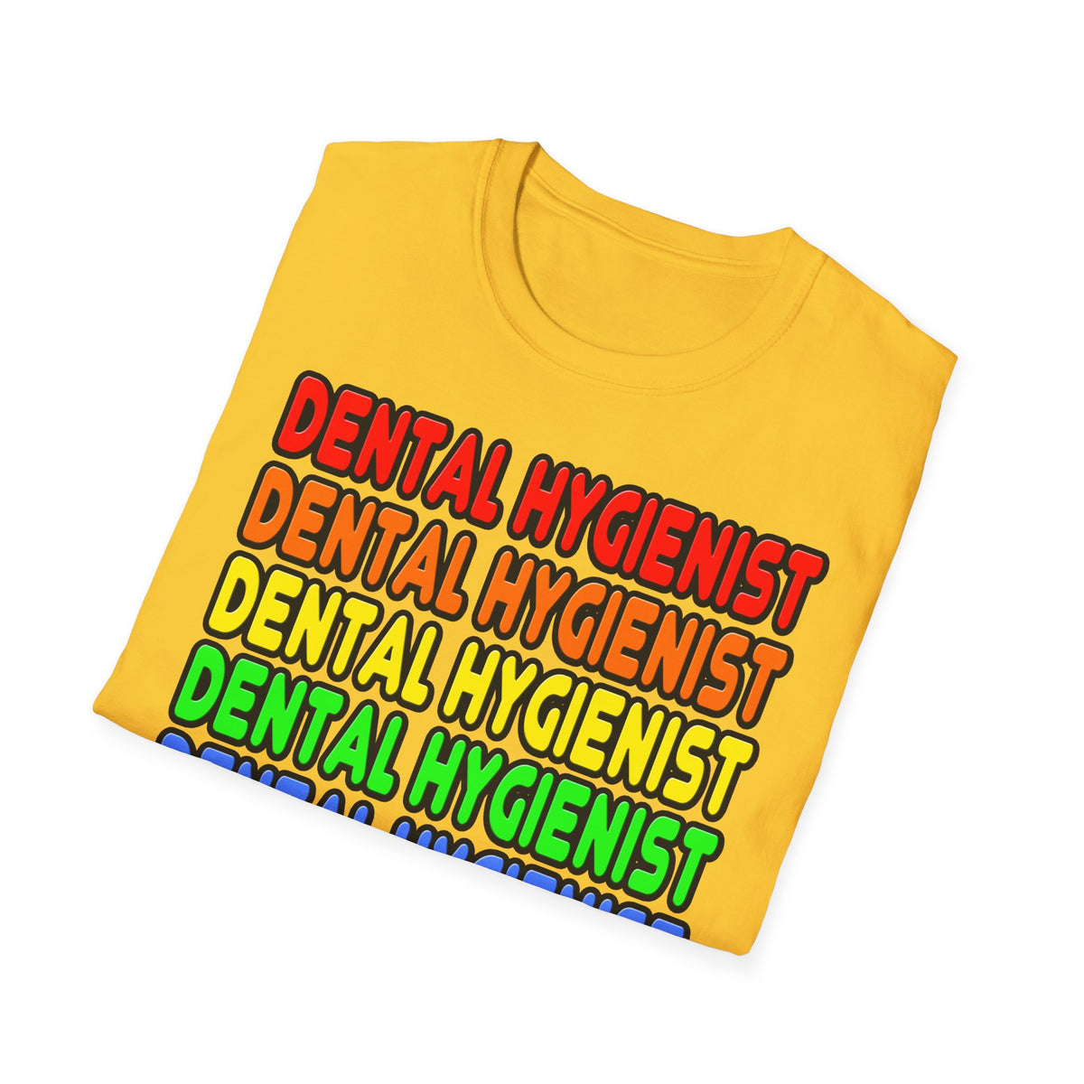 Rainbow Dental Hygienist - Unisex Softstyle T-Shirt