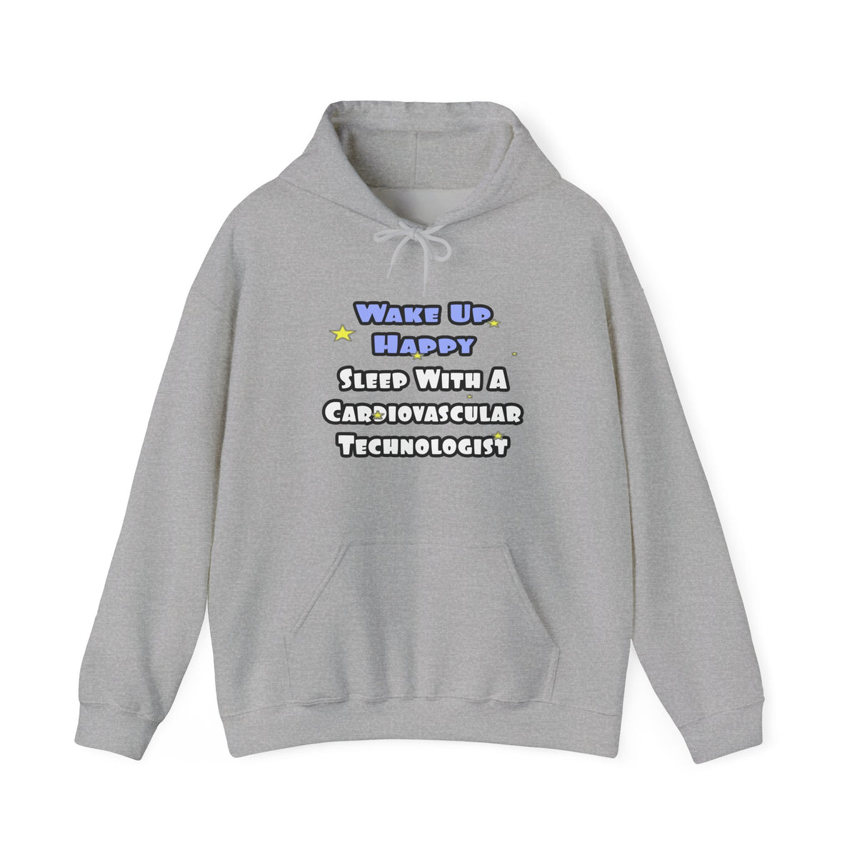 Wake Up Happy .. Sleep With Cardiovascular Tech - Unisex Heavy Blend™ Hooded Sweatshirt