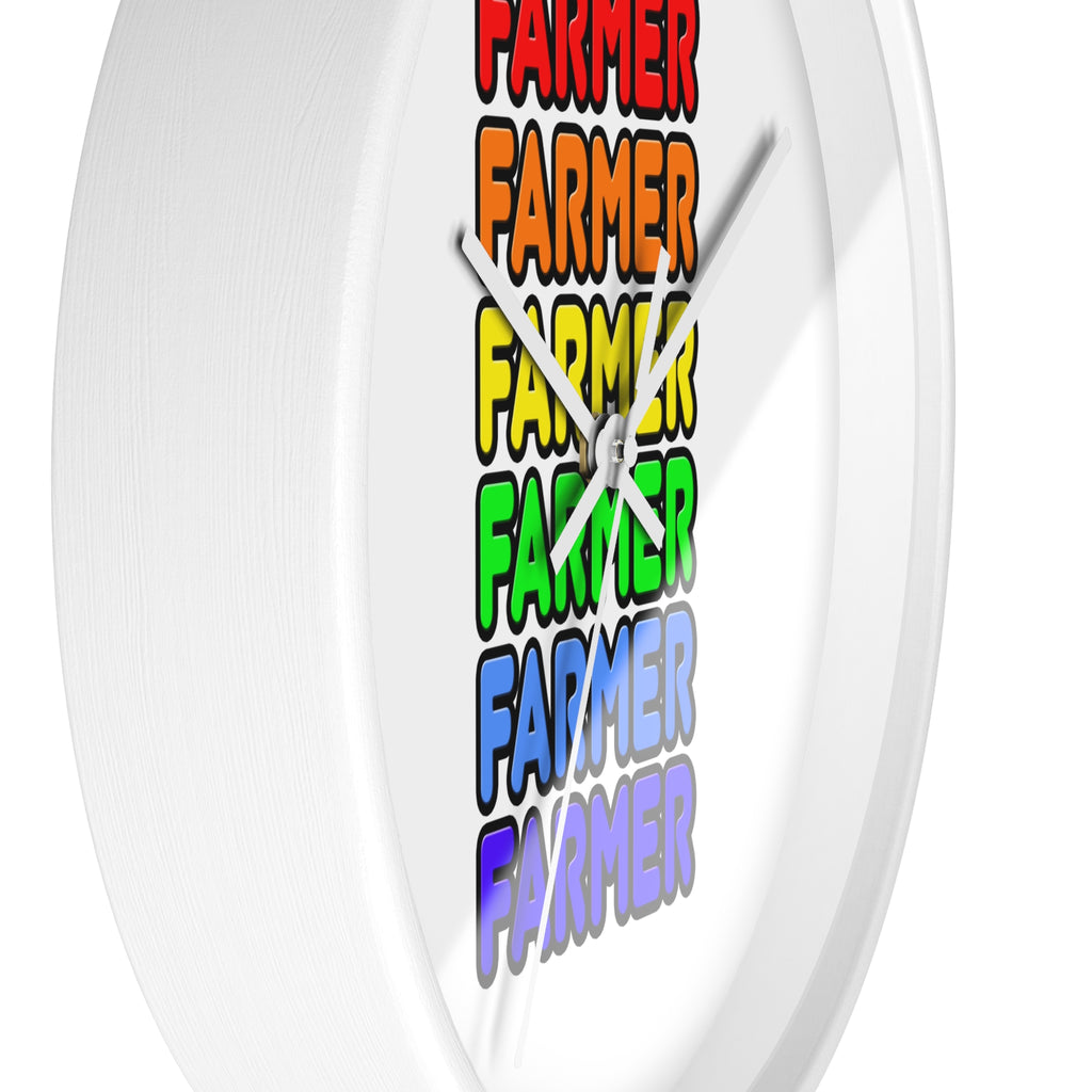 Rainbow Farmer - Wall Clock