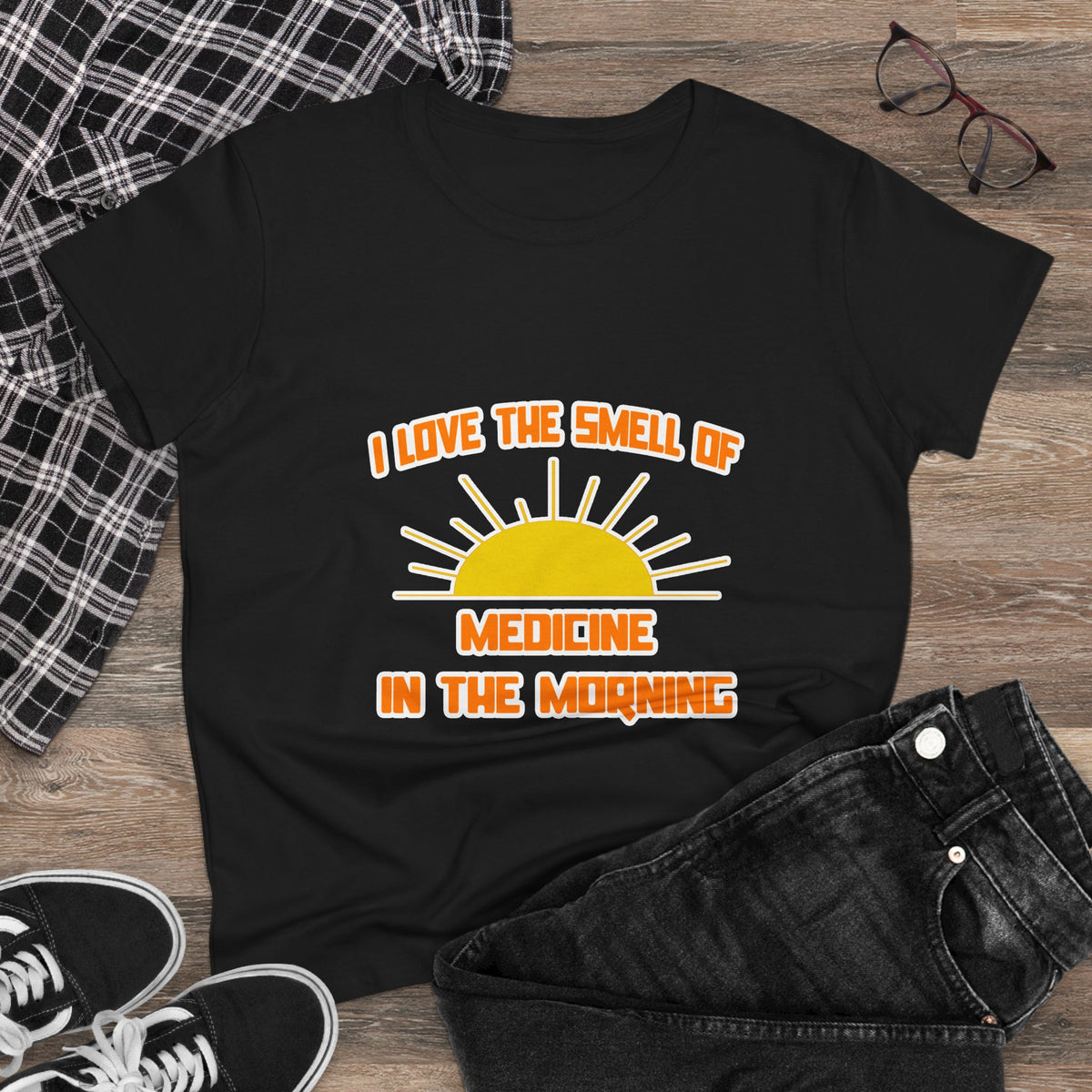 Smell of Medicine in the Morning - Women's Midweight Cotton Tee