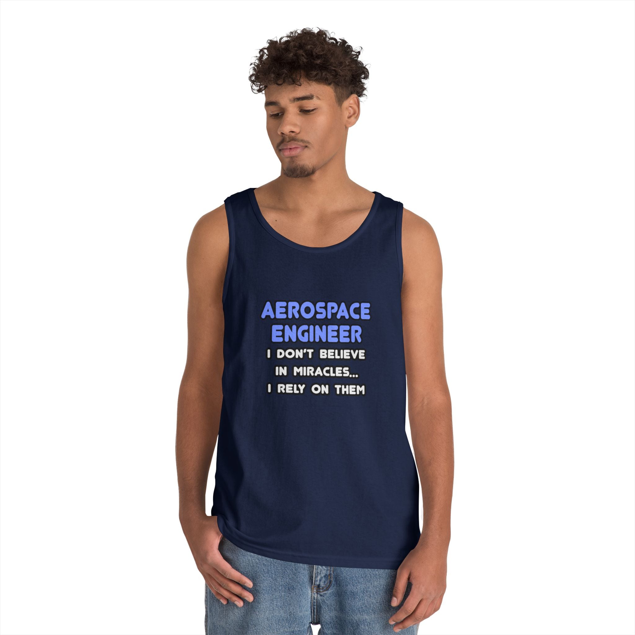 Miracles and Aerospace Engineers - Unisex Heavy Cotton Tank Top