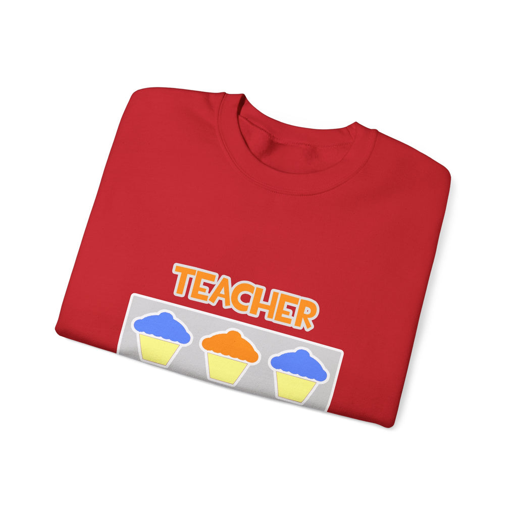 Teacher ... Will Work For Cupcakes - Unisex Heavy Blend™ Crewneck Sweatshirt