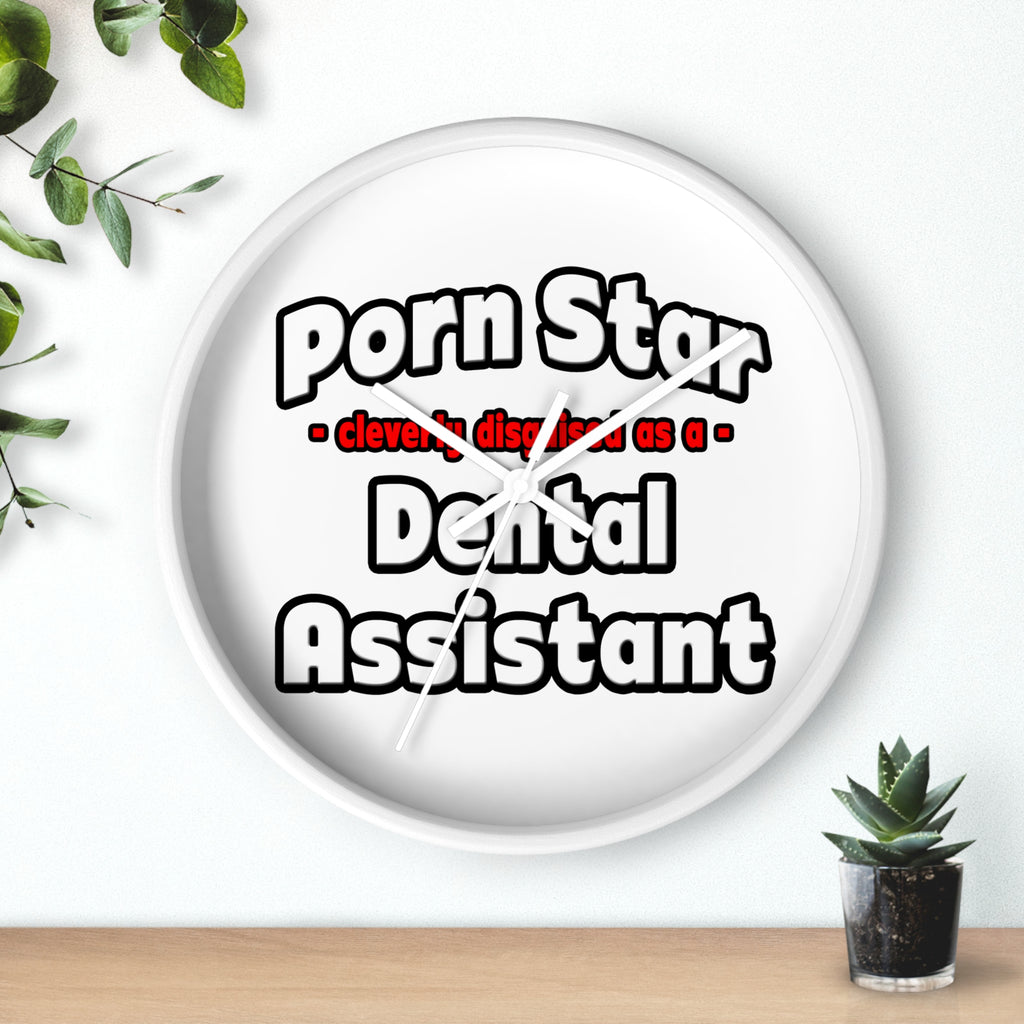 Porn Star .. Dental Assistant - Wall Clock