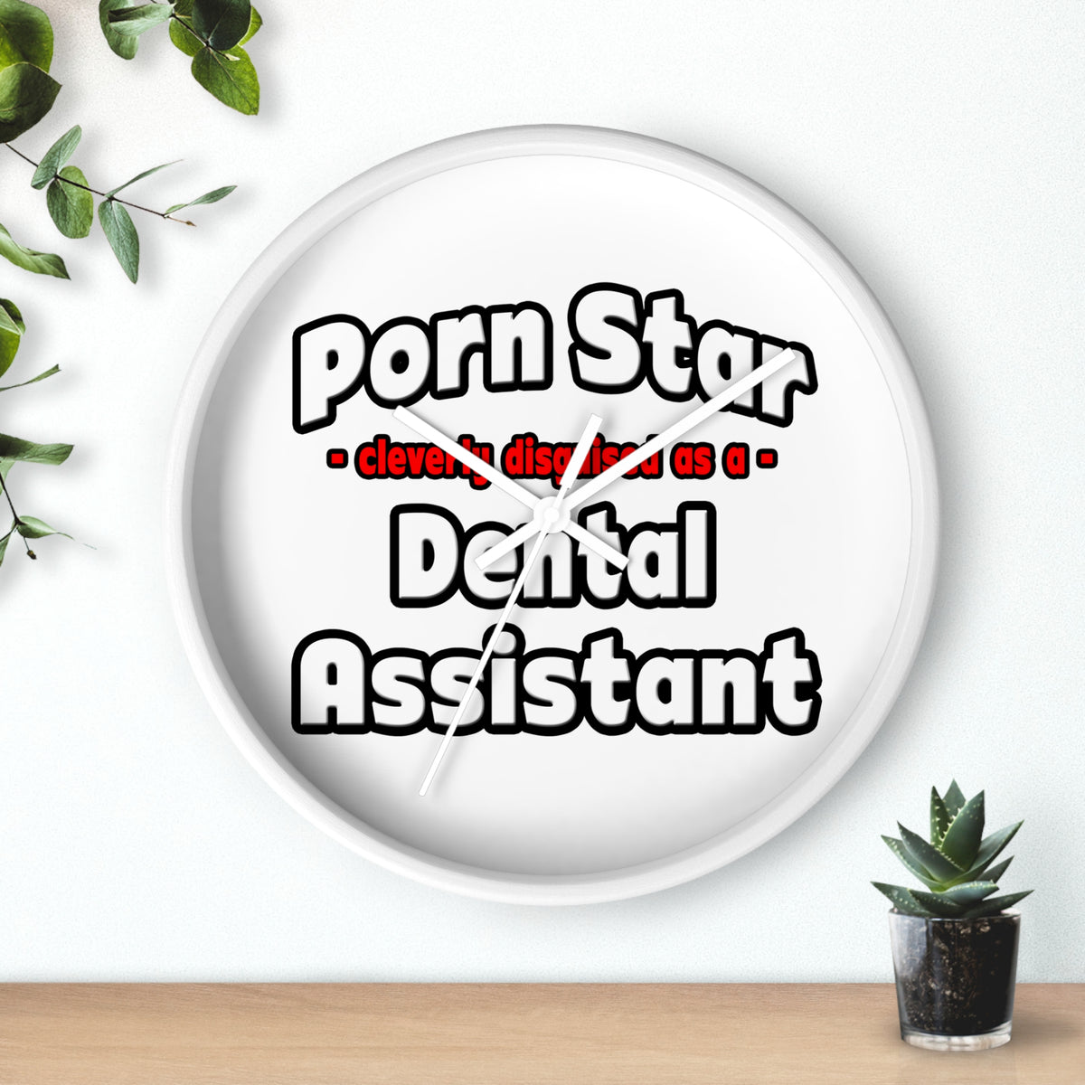 Porn Star .. Dental Assistant - Wall Clock