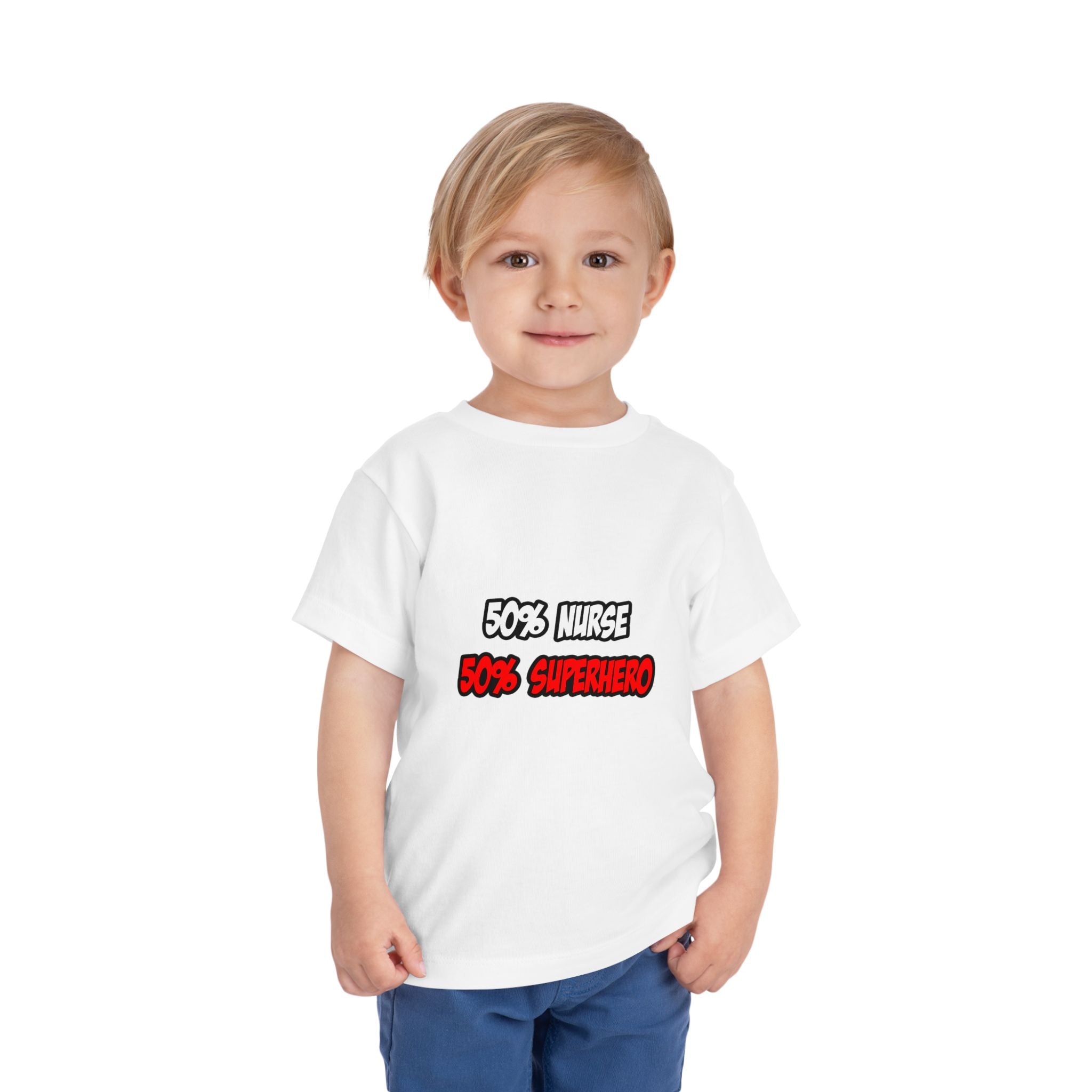 Half Nurse...Half Superhero - Toddler Short Sleeve Tee