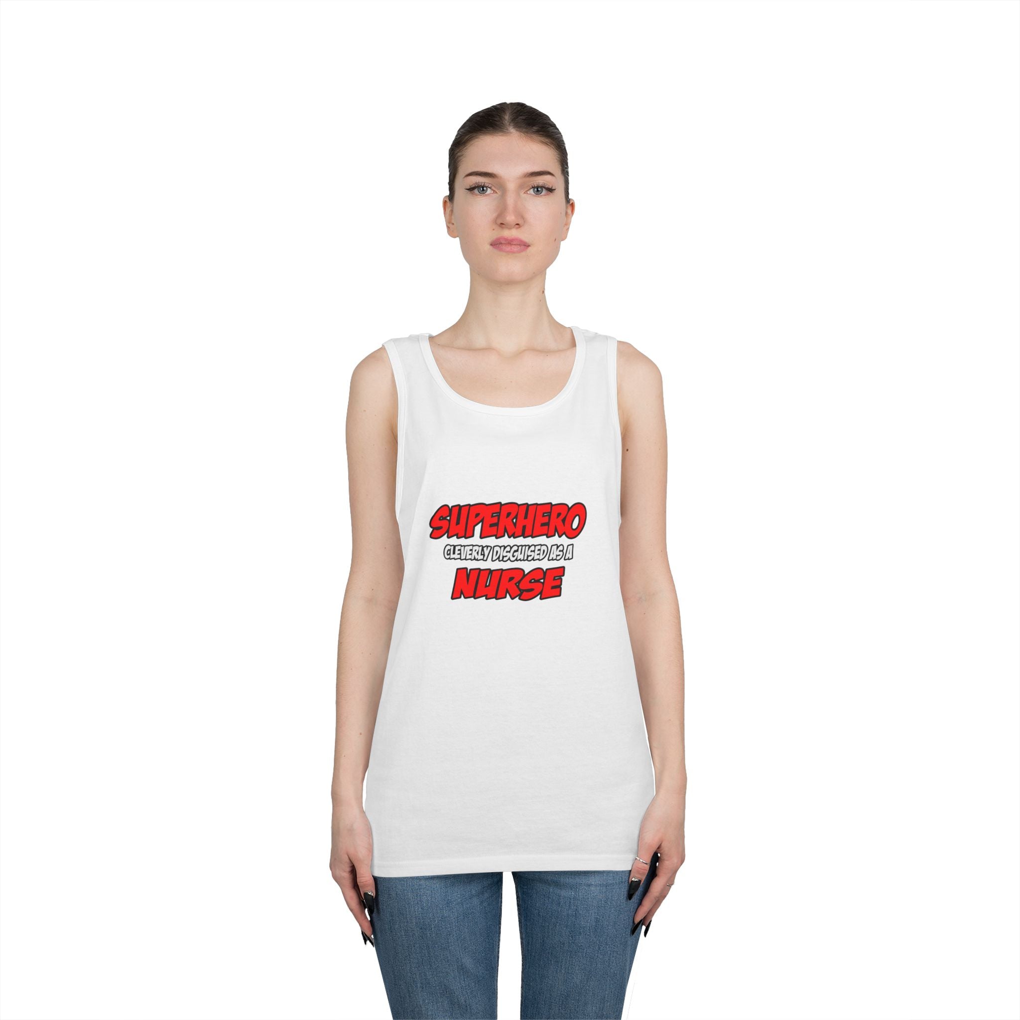 Superhero...Nurse - Unisex Heavy Cotton Tank Top