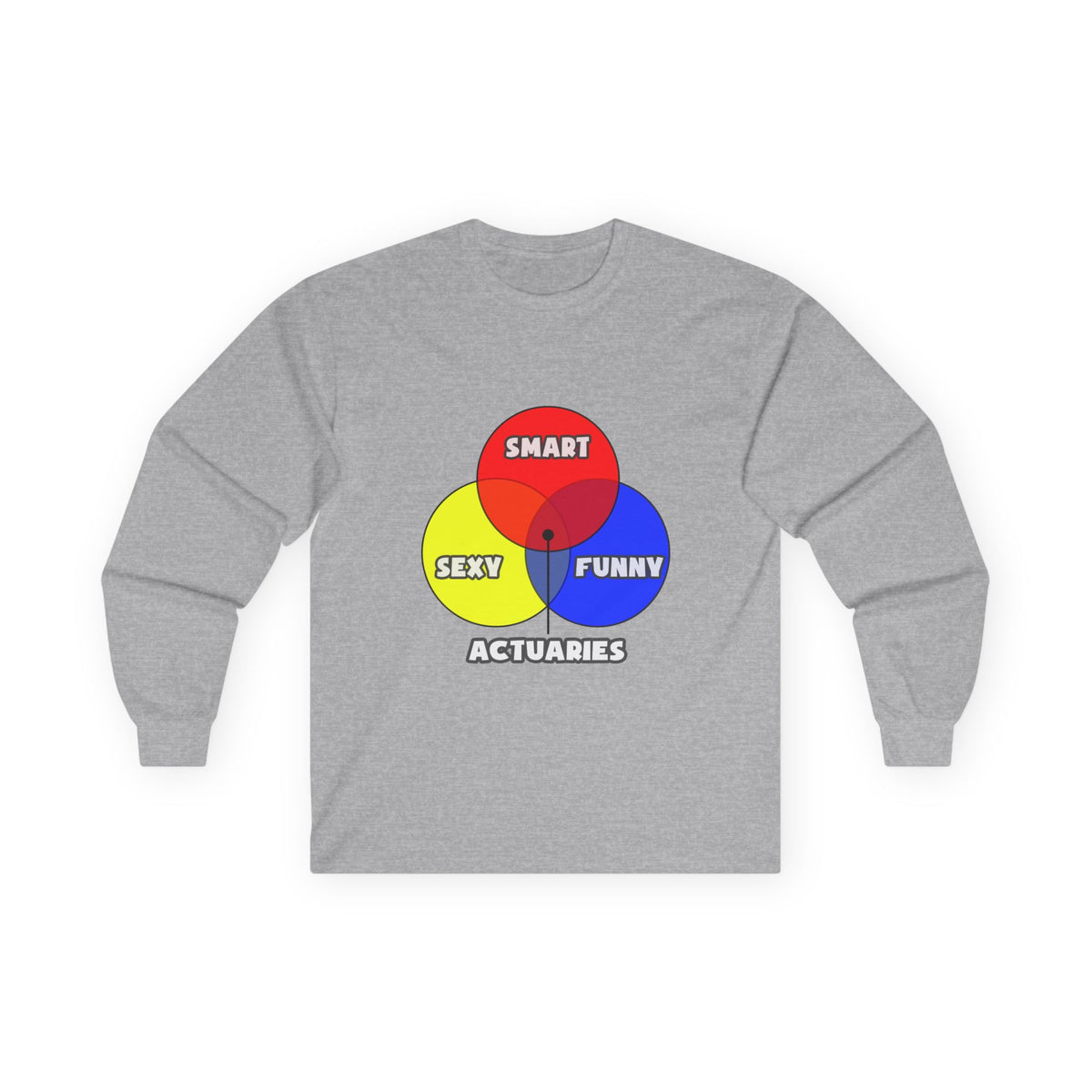 Venn Diagram .. Actuaries - Unisex Ultra Cotton Long Sleeve Tee