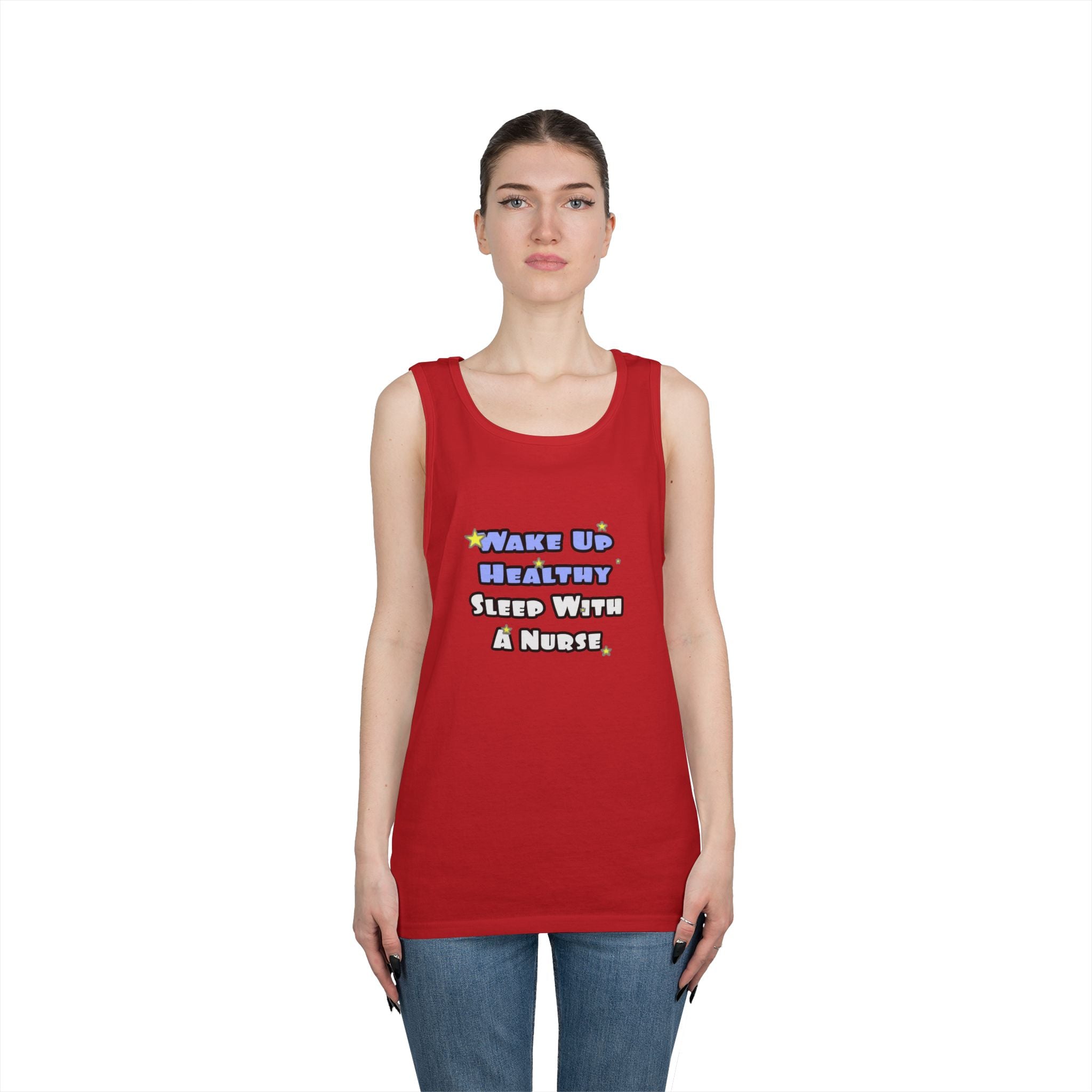 Wake Up Healthy...Sleep With a Nurse - Unisex Heavy Cotton Tank Top