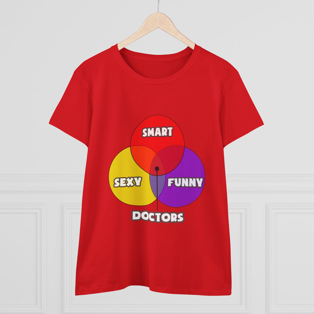 Venn Diagram .. Doctors - Women's Midweight Cotton Tee