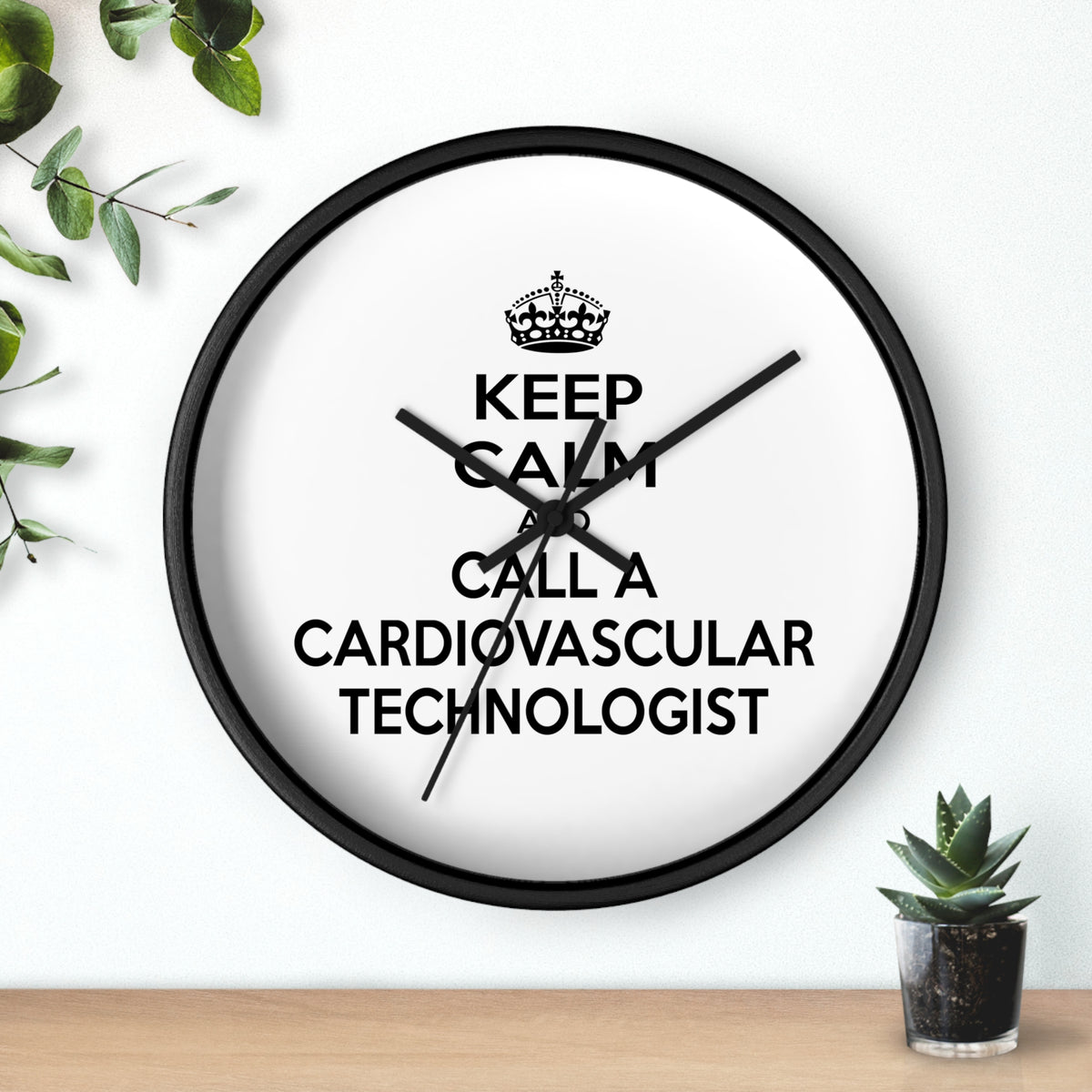 Keep Calm and Call a Cardiovascular Technologist - Wall Clock