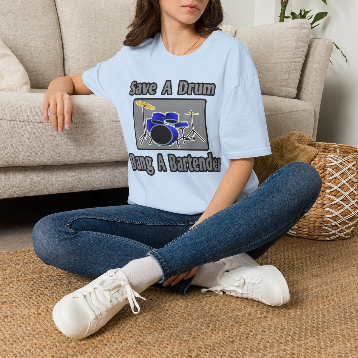 Save a Drum...Bang a Bartender - Unisex Softstyle T-Shirt