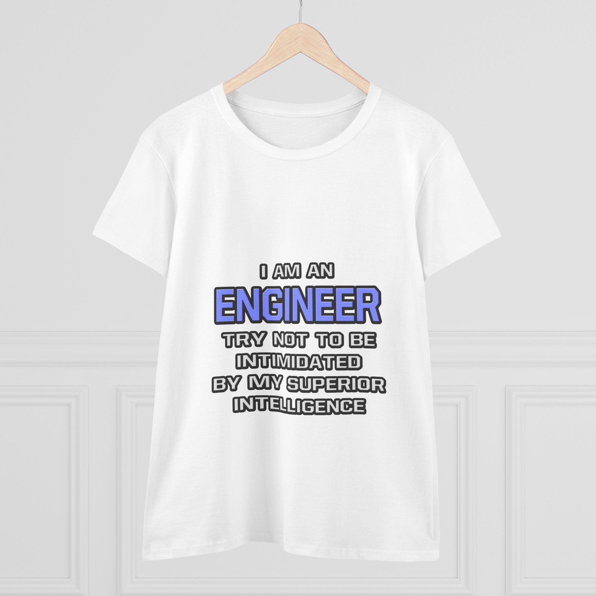 Engineer Joke ... Superior Intelligence - Women's Midweight Cotton Tee