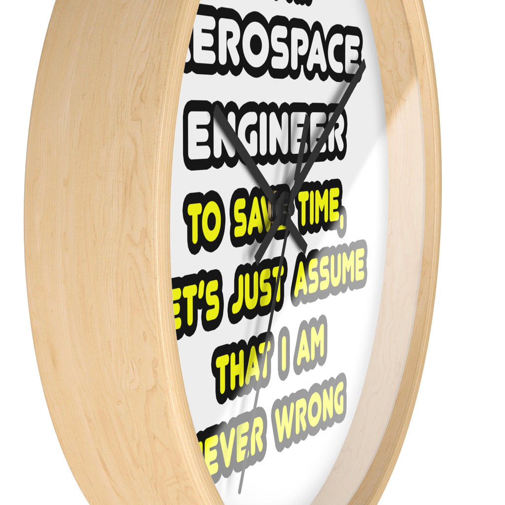 Funny Aerospace Engineer T Shirts and Gifts - Wall Clock