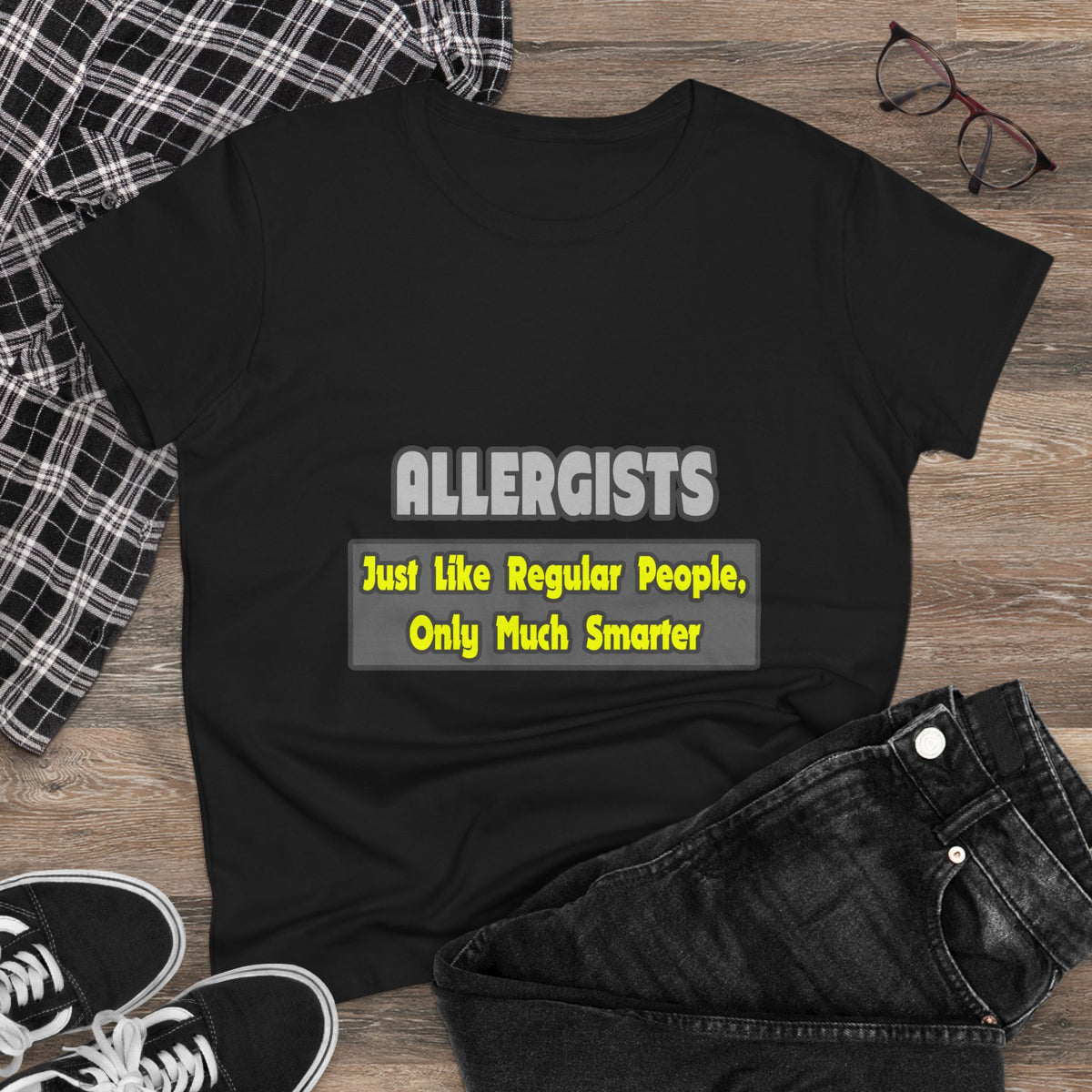 Allergists .. Smarter - Women's Midweight Cotton Tee