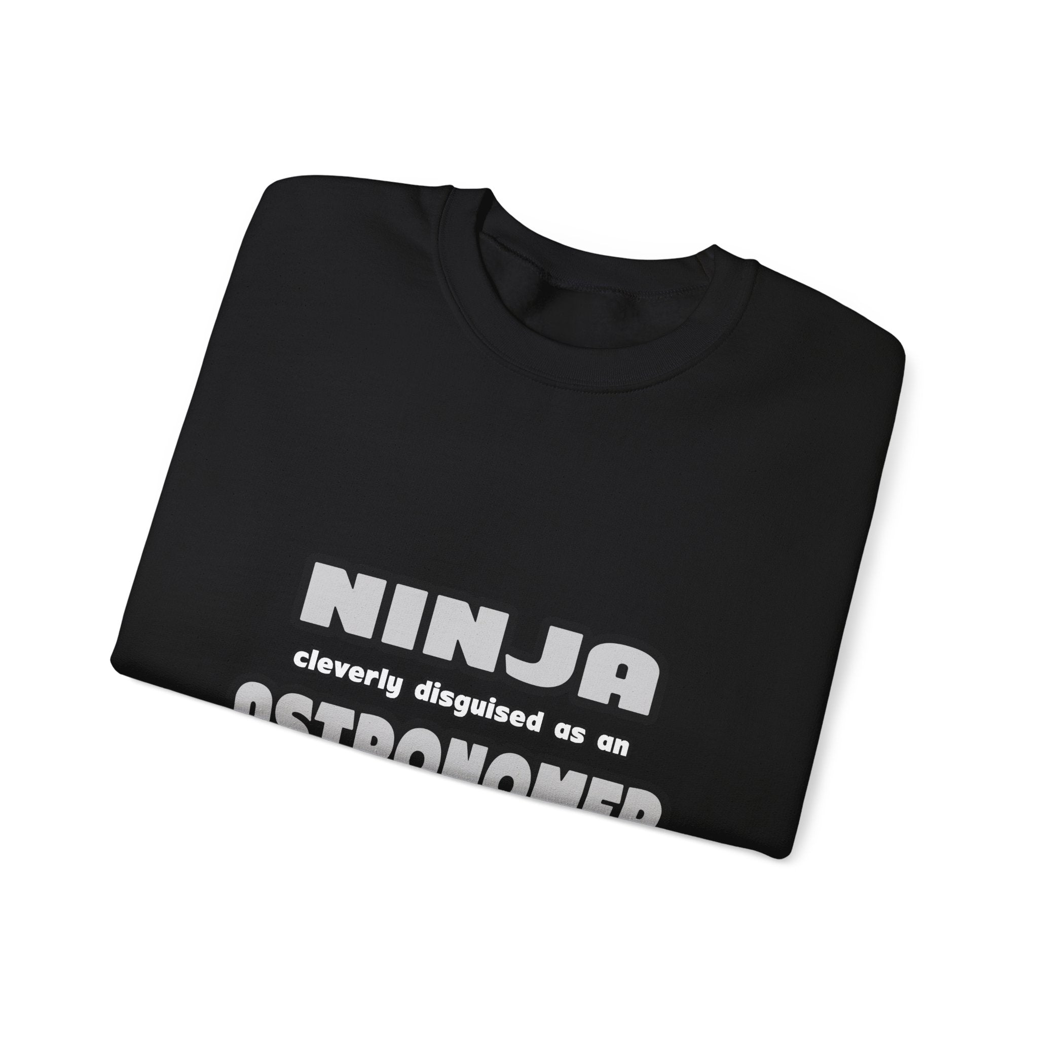 Ninja Cleverly Disguised As An Astronomer - Unisex Heavy Blend™ Crewneck Sweatshirt
