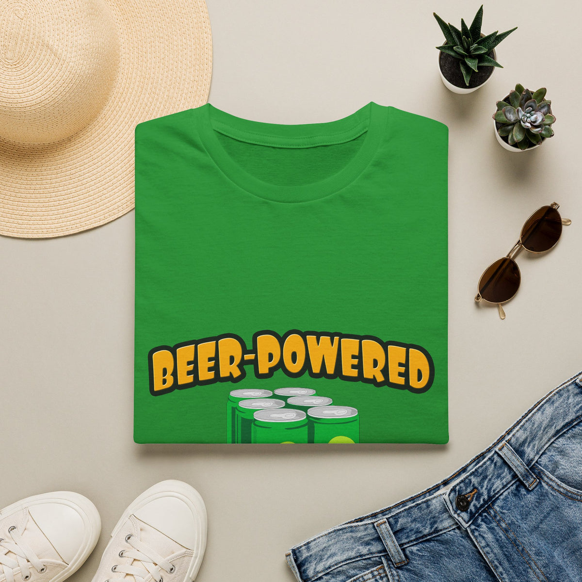 Beer Powered Teacher - Unisex Softstyle T-Shirt
