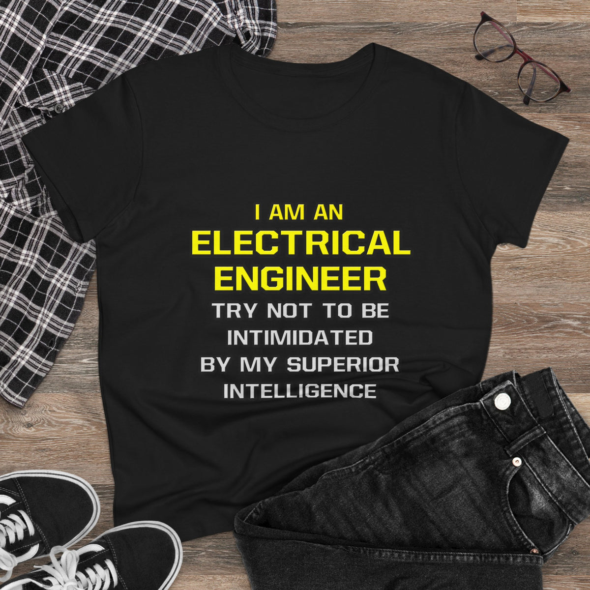 Electrical Engineer...Superior Intelligence - Women's Midweight Cotton Tee