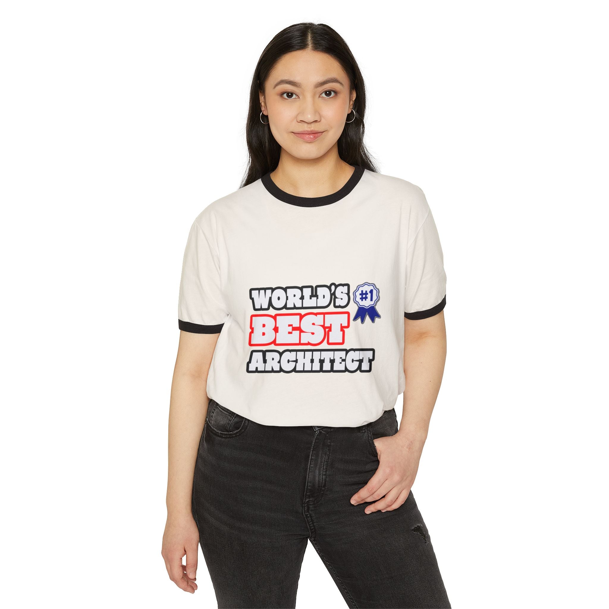 World's Best Architect - Unisex Cotton Ringer T-Shirt