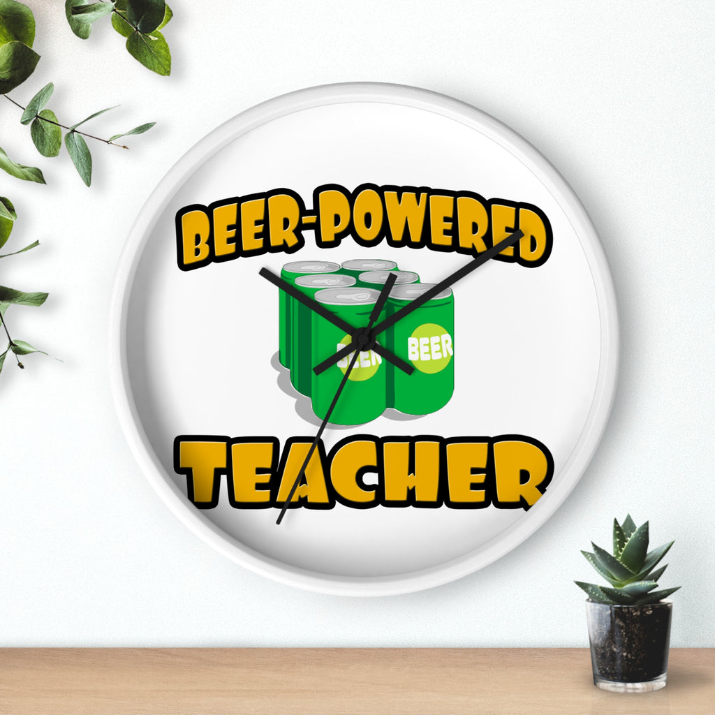 Beer Powered Teacher - Wall Clock