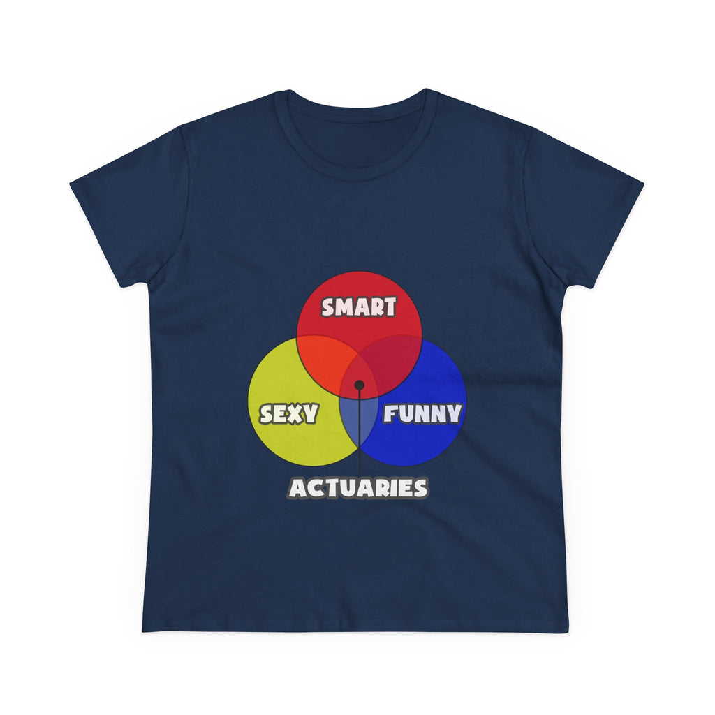 Venn Diagram .. Actuaries - Women's Midweight Cotton Tee