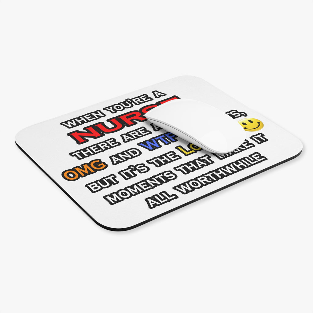 Nurse ... OMG WTF LOL - Mouse Pad (Rectangle)