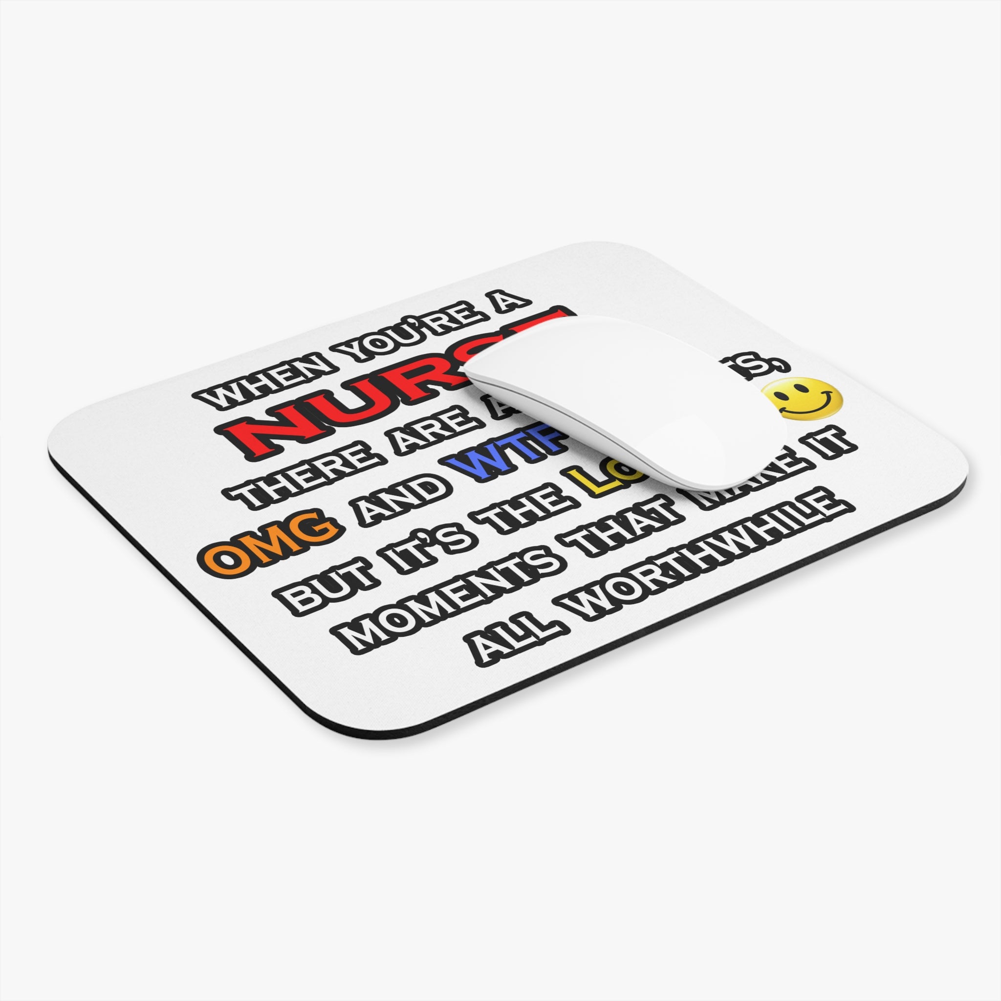Nurse ... OMG WTF LOL - Mouse Pad (Rectangle)