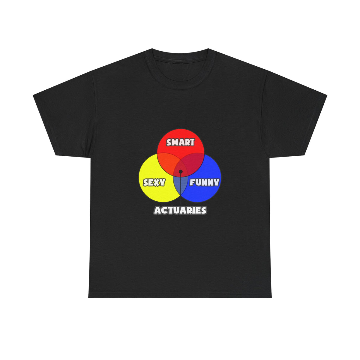 Venn Diagram .. Actuaries - Unisex Heavy Cotton Tee