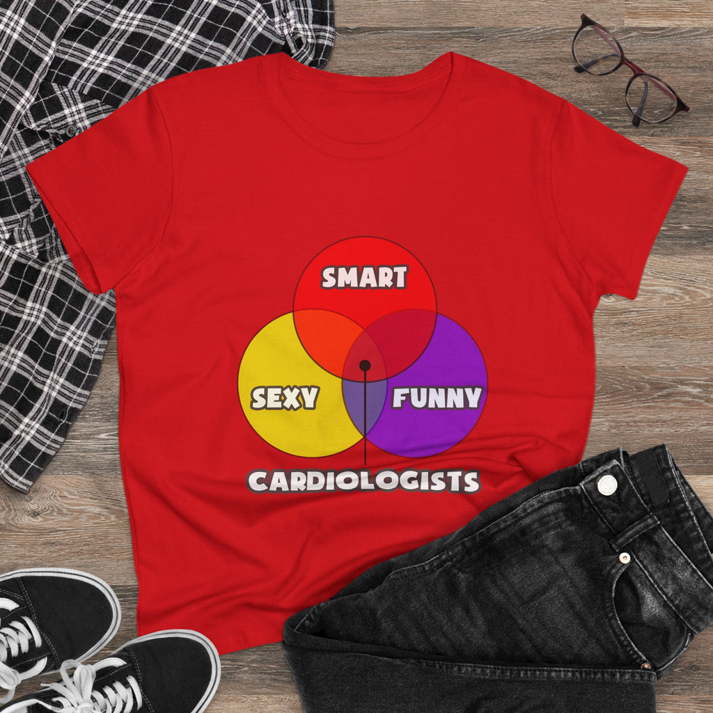 Venn Diagram .. Cardiologists - Women's Midweight Cotton Tee