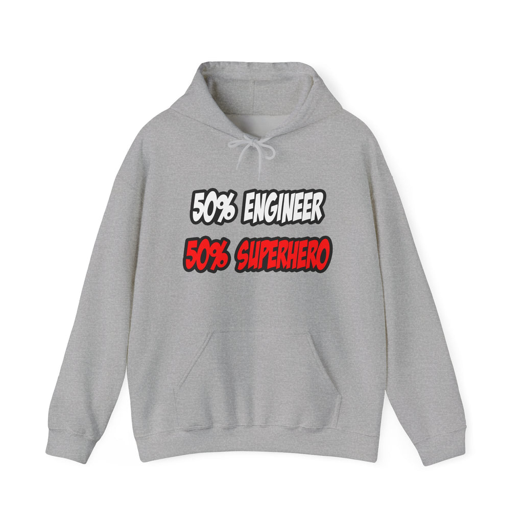 Half Engineer...Half Superhero - Unisex Heavy Blend™ Hooded Sweatshirt