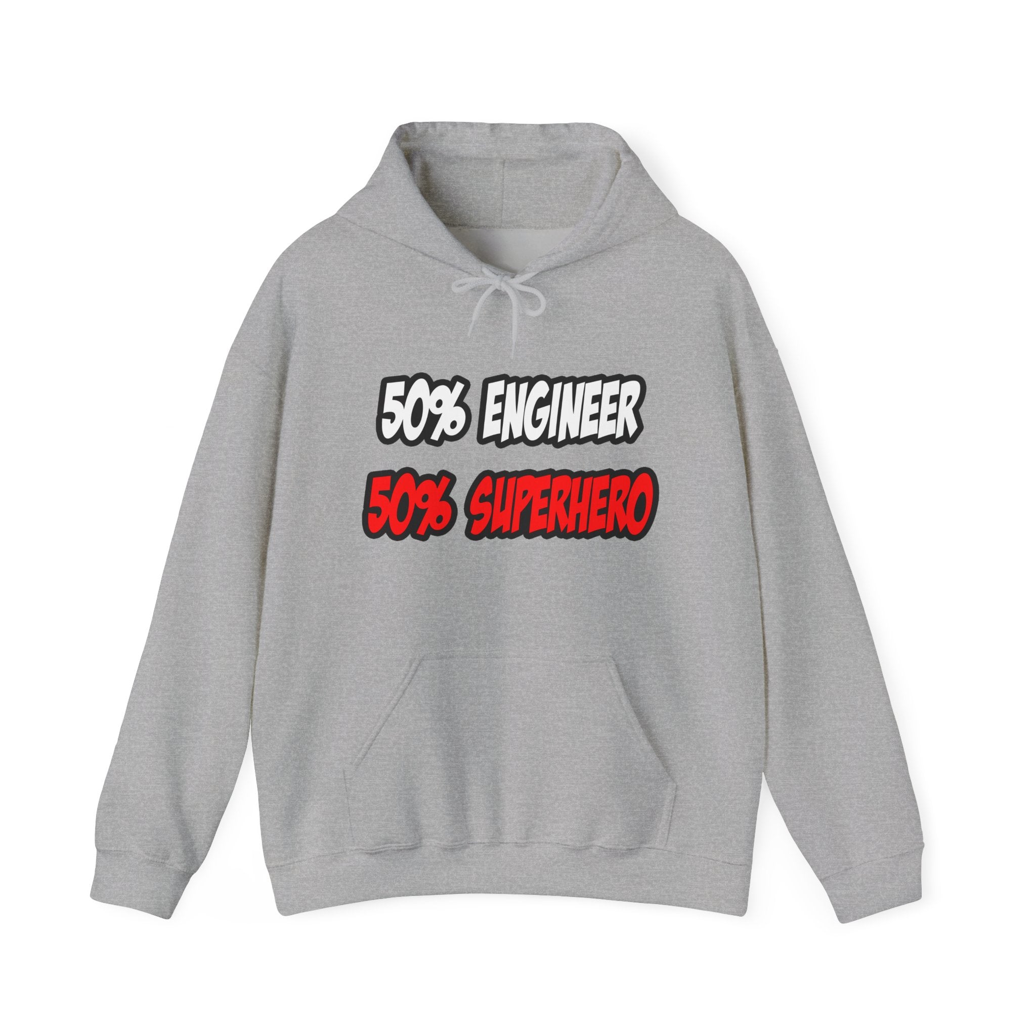 Half Engineer...Half Superhero - Unisex Heavy Blend™ Hooded Sweatshirt