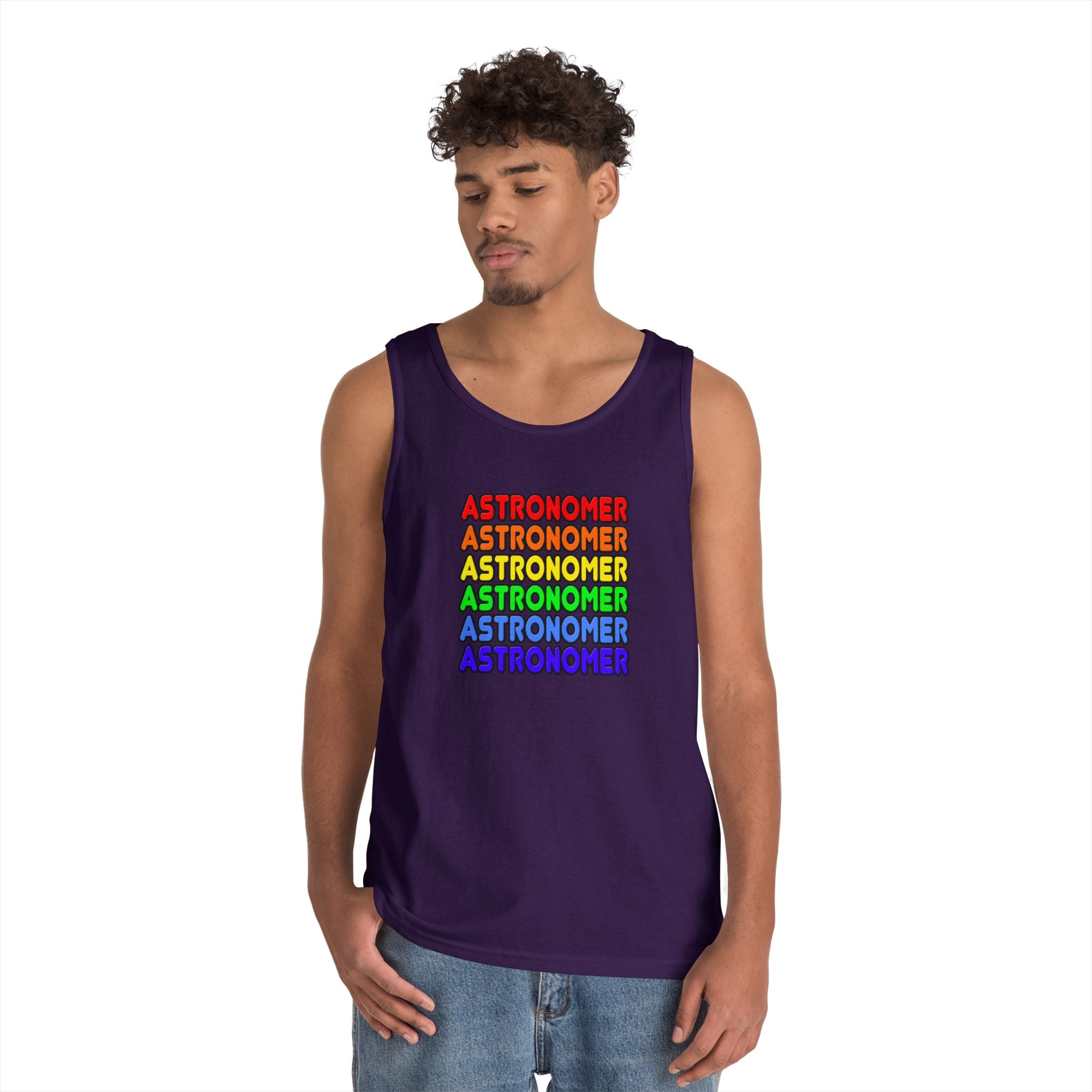 Rainbow Astronomer - Unisex Heavy Cotton Tank Top