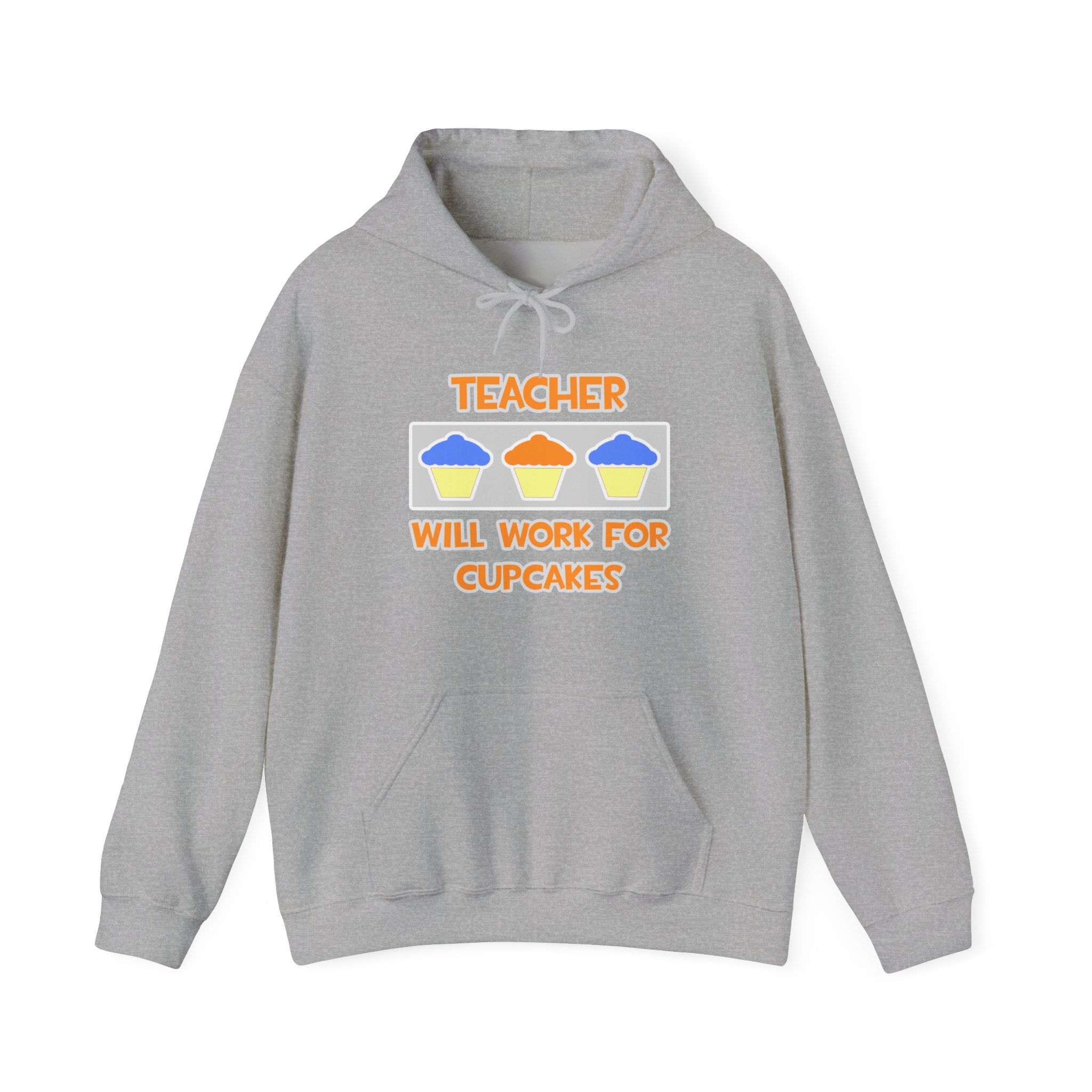 Teacher ... Will Work For Cupcakes - Unisex Heavy Blend™ Hooded Sweatshirt