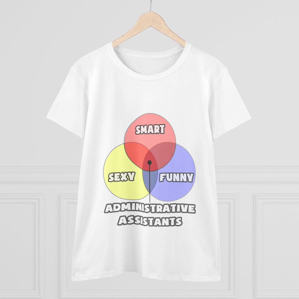Venn Diagram .. Administrative Assistants - Women's Midweight Cotton Tee