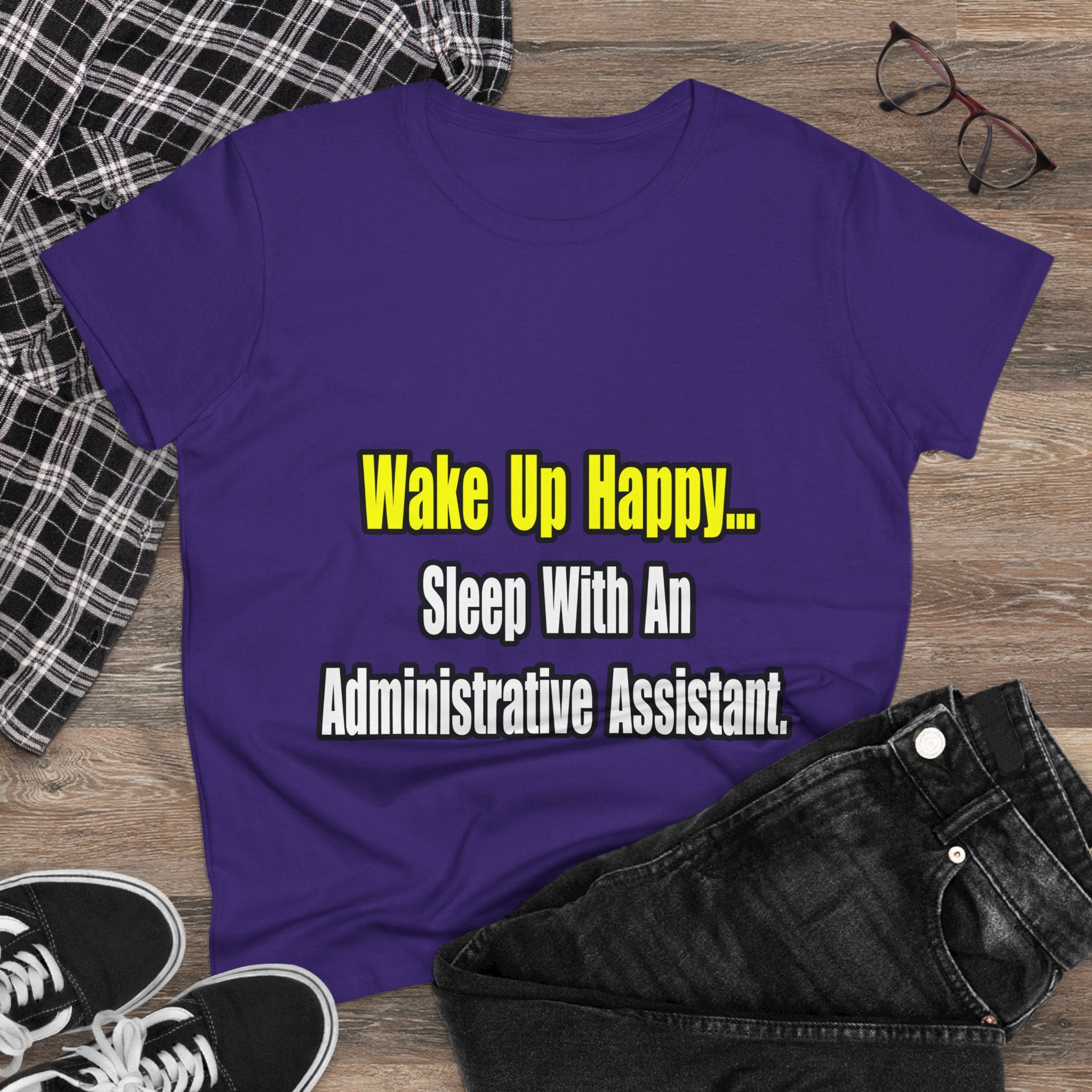 Sleep With An Administrative Assistant - Women's Midweight Cotton Tee