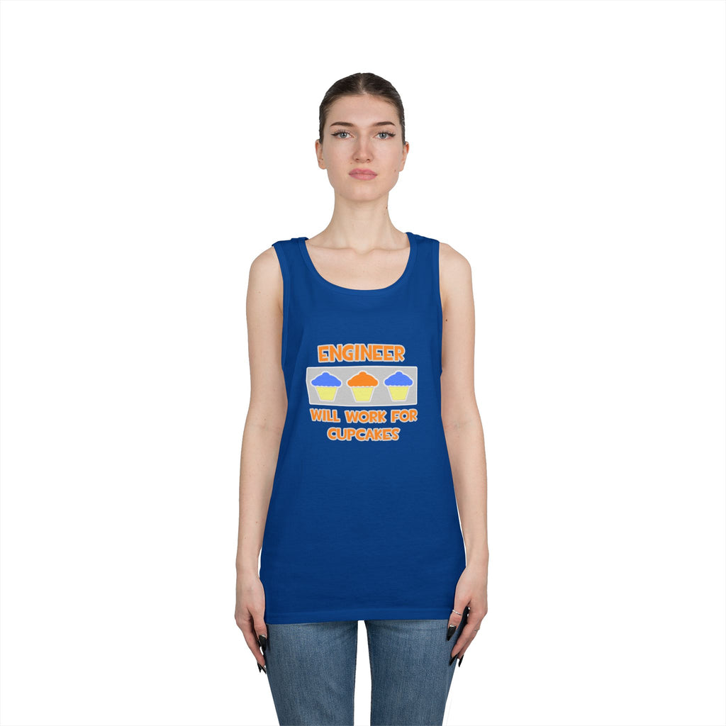 Engineer ... Will Work For Cupcakes - Unisex Heavy Cotton Tank Top