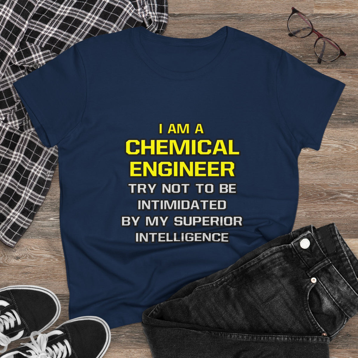 Chemical Engineer...Superior Intelligence - Women's Midweight Cotton Tee