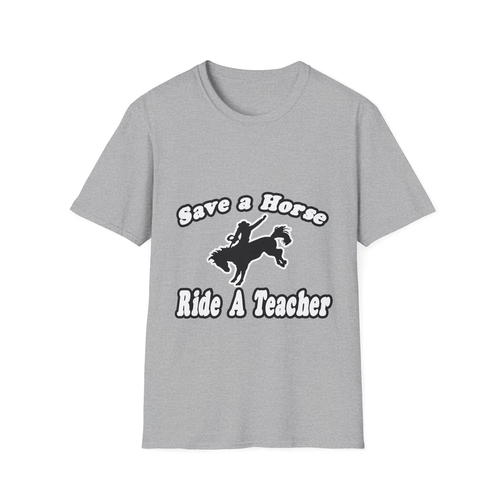 save horse ride teacher - Unisex Softstyle T-Shirt