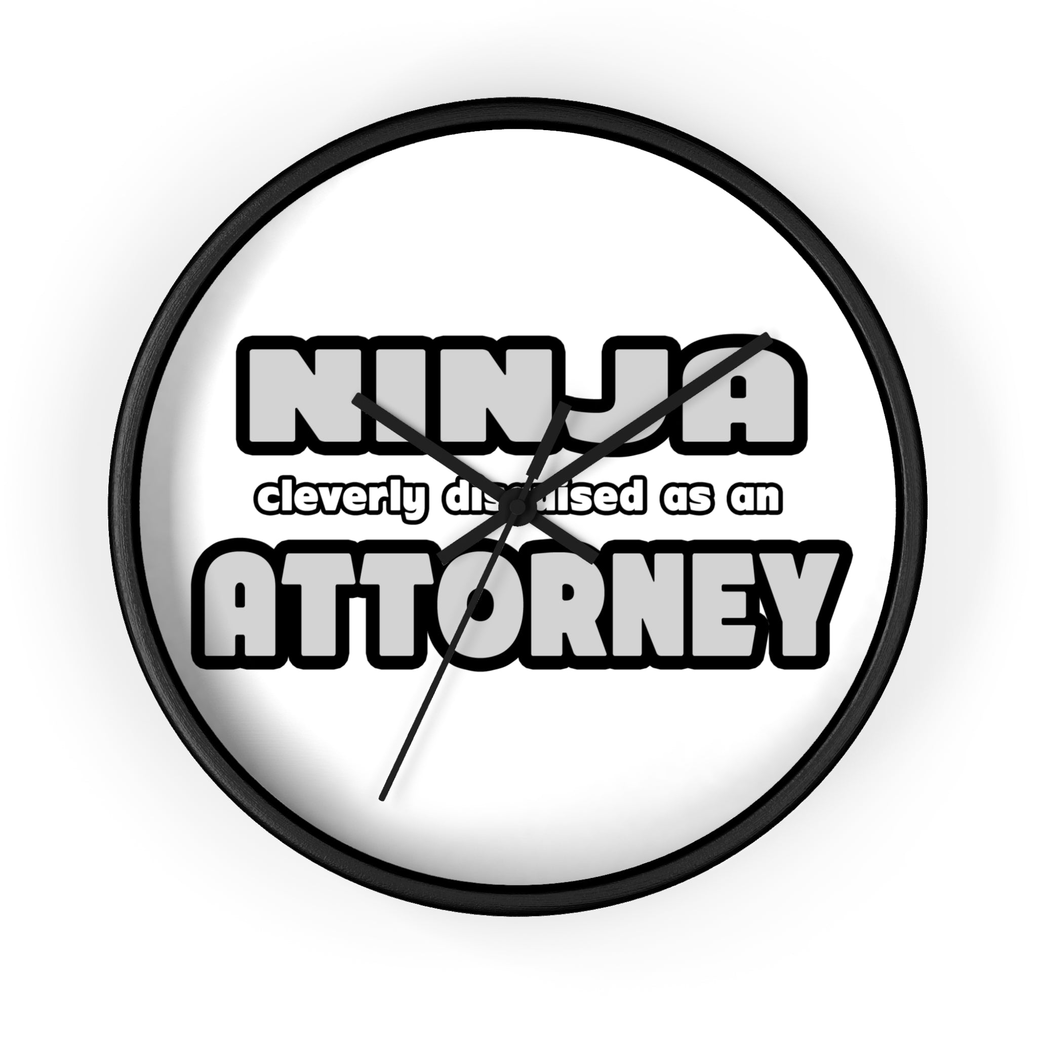Ninja Cleverly Disguised As An Attorney - Wall Clock