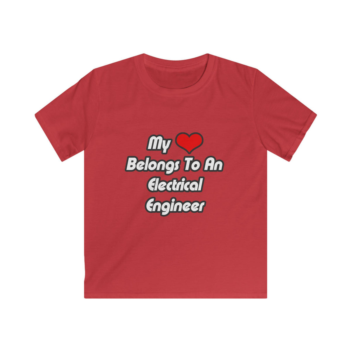 My Heart Belongs To An Electrical Engineer - Kids Softstyle Tee