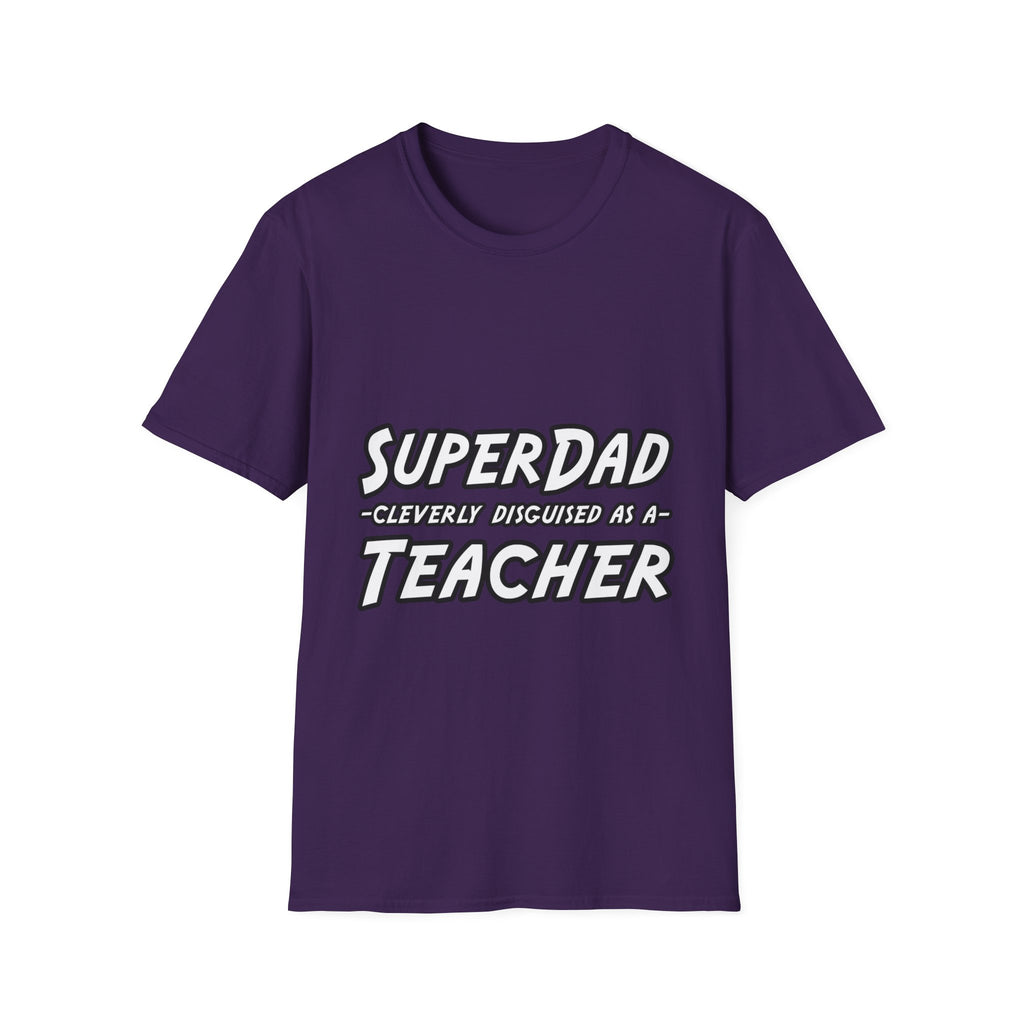 superdad dark teacher - Unisex Softstyle T-Shirt