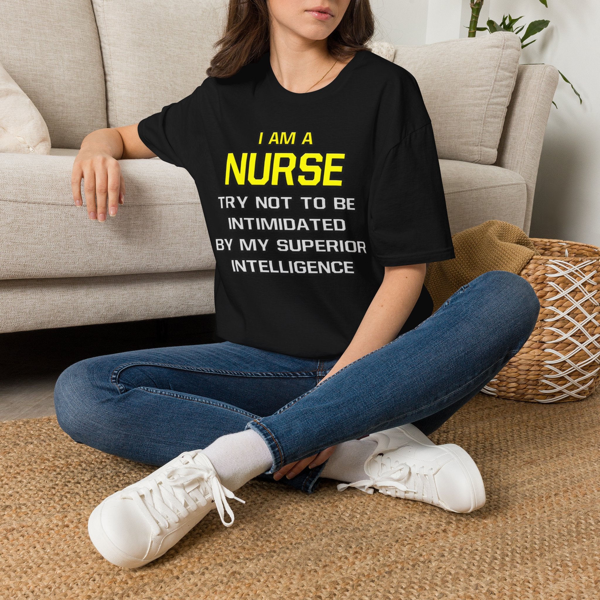 Nurse...Superior Intelligence - Unisex Softstyle T-Shirt