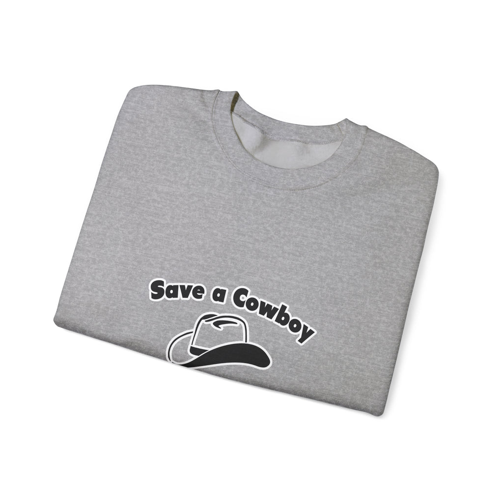 Save a Cowboy .. Ride an Engineer - Unisex Heavy Blend™ Crewneck Sweatshirt