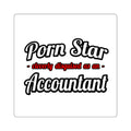 Porn Star... Accountant - Square Stickers