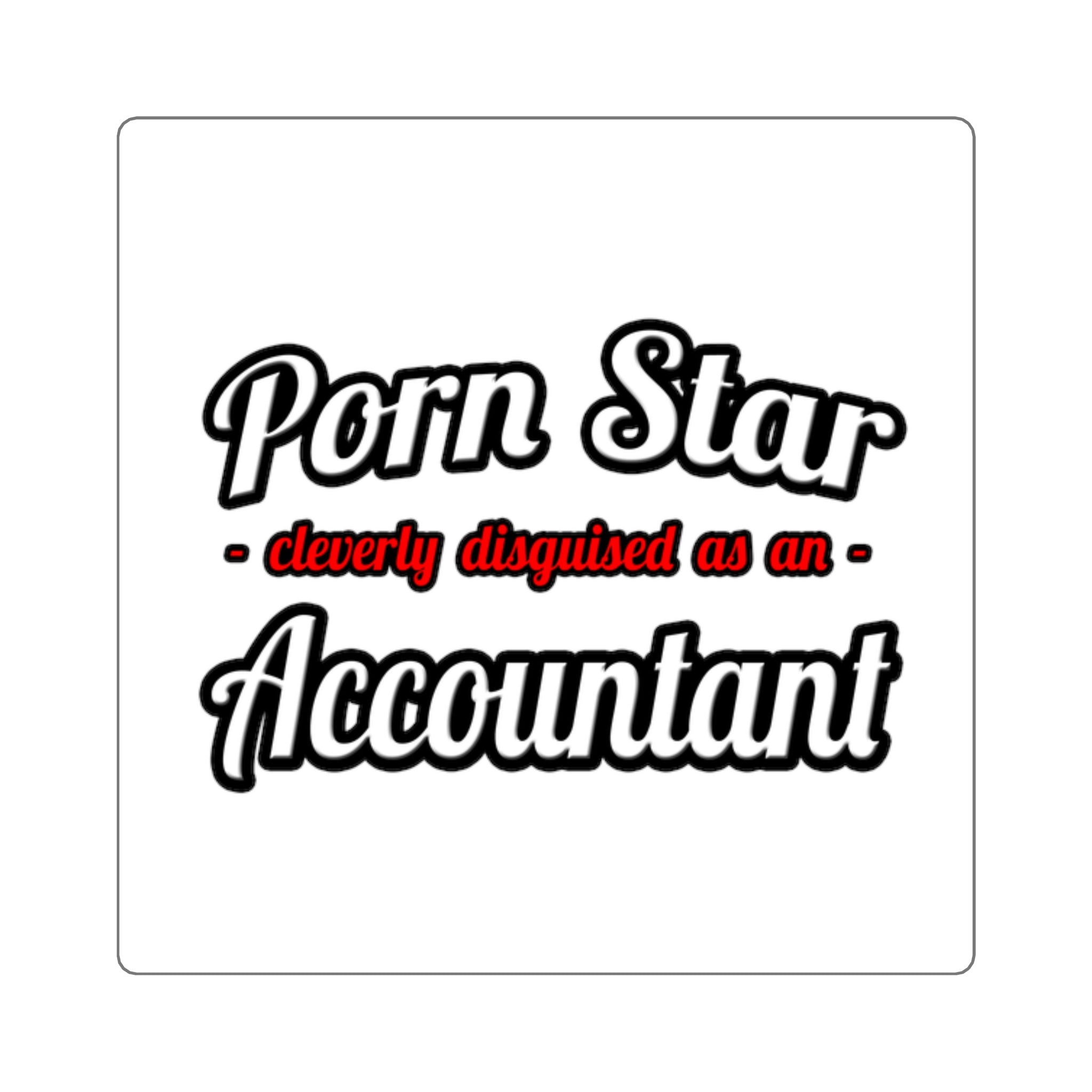 Porn Star... Accountant - Square Stickers