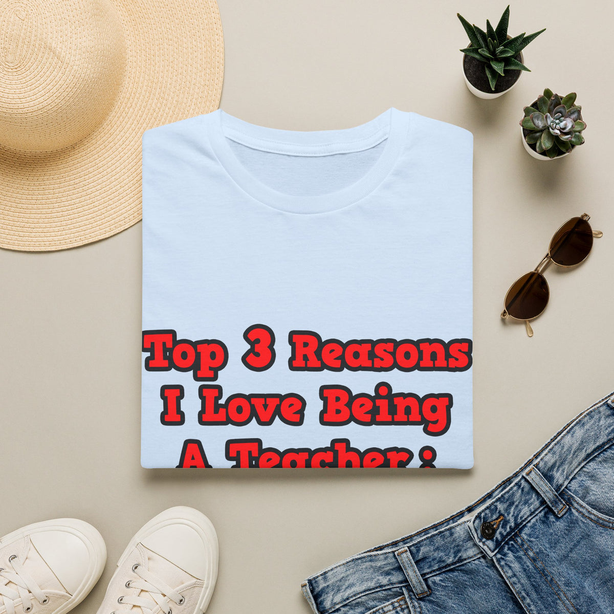 3 Reasons I Love Being a Teacher - Unisex Softstyle T-Shirt