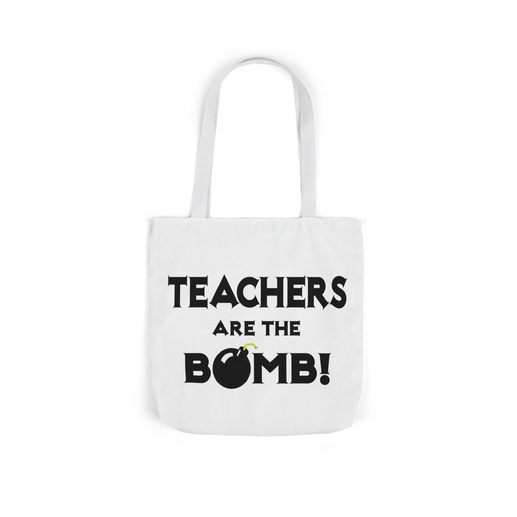Teachers Are The Bomb! - Canvas Tote Bag, 5-Color Straps