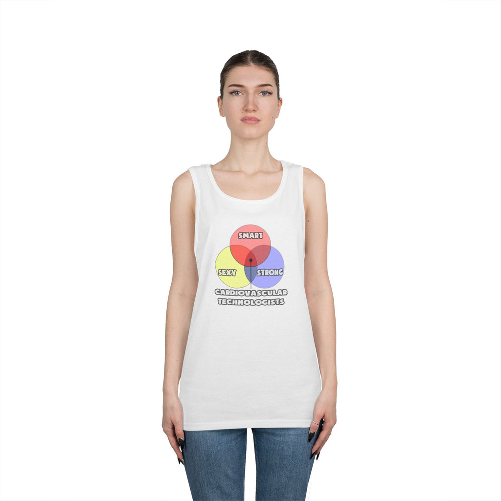 Venn Diagram .. Cardiovascular Technologists - Unisex Heavy Cotton Tank Top