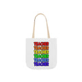 Rainbow Teacher - Canvas Tote Bag, 5-Color Straps